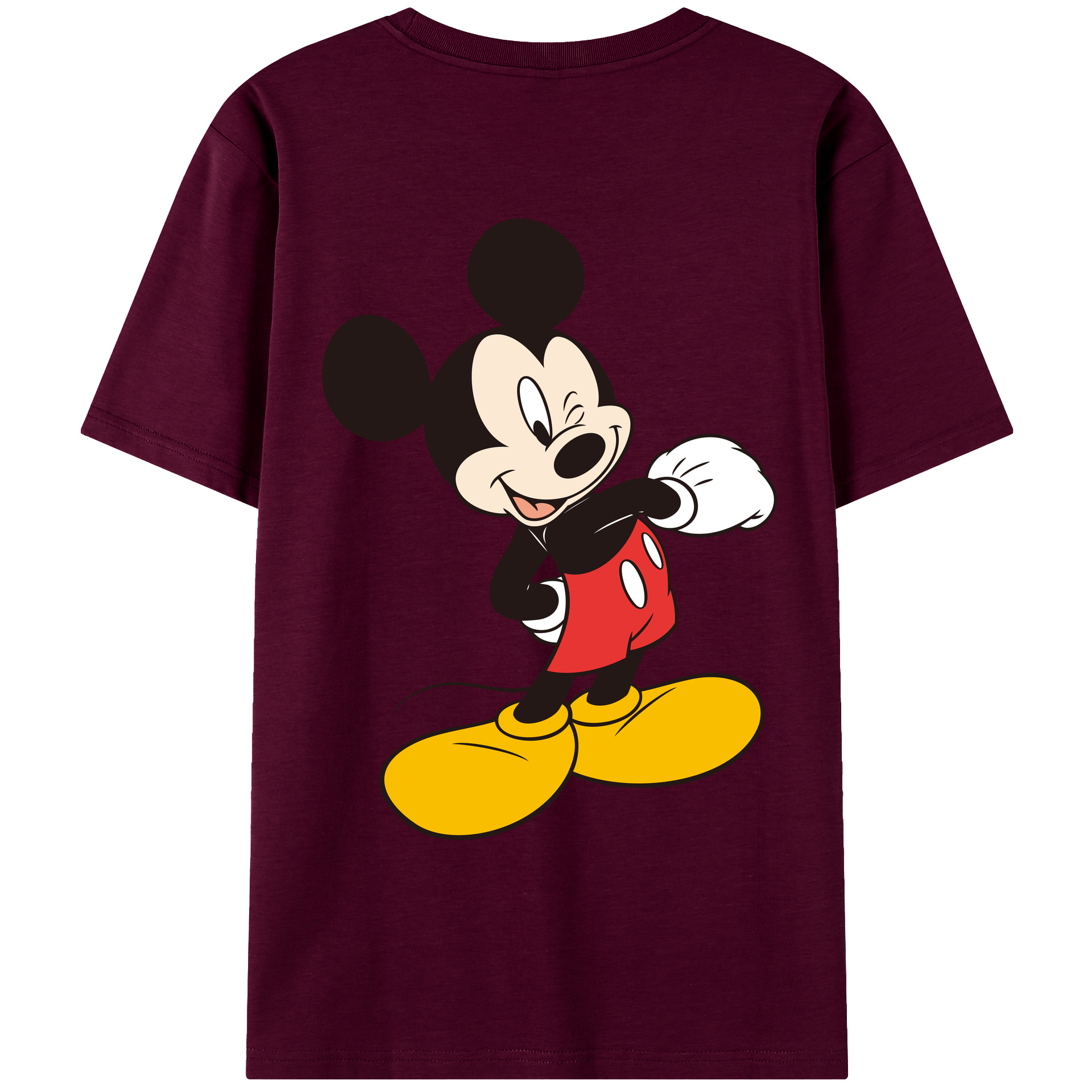 （画像用） ミッキーマウス Mickey Mouse レディース半袖Tシャツ(バックプリント)